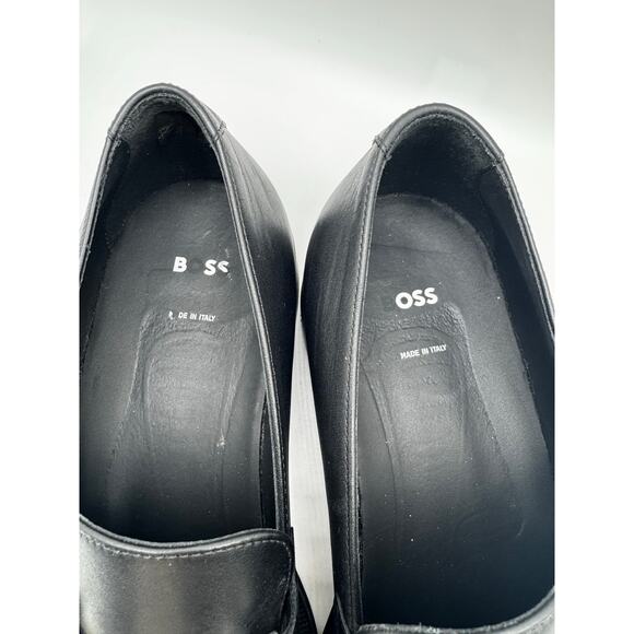BOSS LEATHER LOAFERS WITH BRANDED HARDWARE MEN’s 9 - Picture 12 of 16